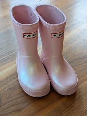 Hunter Kids Pink Nebula Rain Boots